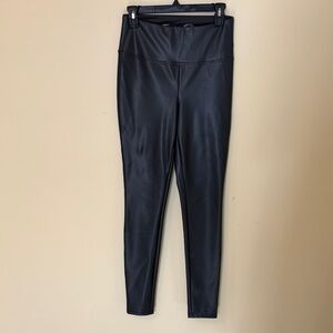 Dark Grey Faux Leather Leggings